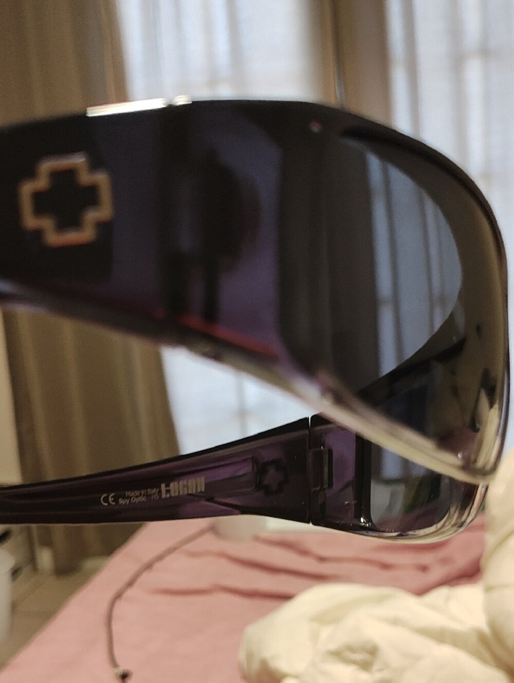 SPY LOGAN NEW Black Sunglasses with Dark Smoke Lenses made In Italy - Picture 8 of 9